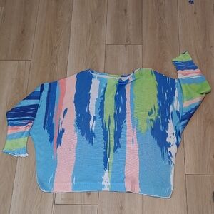 Gigi Moda Made In Italy  Colorful Abstract Sweater  Size L